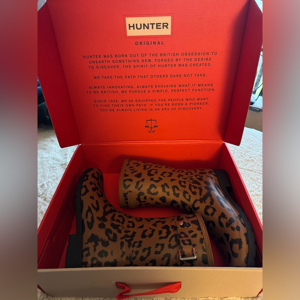 HUNTER ORIGINAL Women’s Rain Boots- Cheetah Print